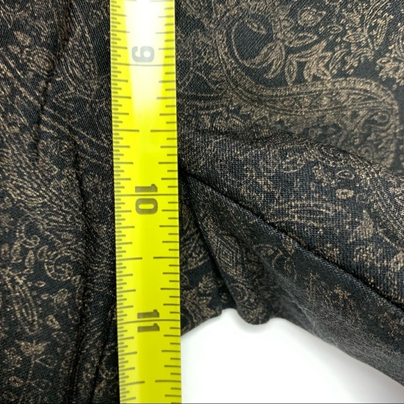 JOSEPH RIBKOFF  Black Paisley Stretchy Leggings size 10 - Picture 5 of 9